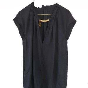 Stella McCartney Gold Chain Black Mini Dress